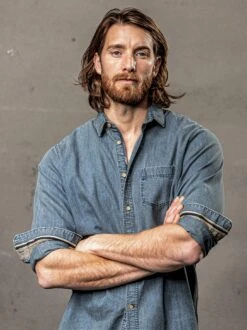 Jeansjoker-Hemd -Bekleidungsverkauf Geschäft EC10 4768 DD