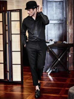 Piping-Hemd Slim Fit -Bekleidungsverkauf Geschäft EC10 7029 DE