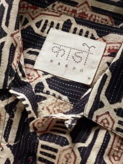 Ajrakh-Kurzarmhemd -Bekleidungsverkauf Geschäft EC10 7369 DG