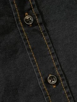 Viel-Flachs-Jeanshemd -Bekleidungsverkauf Geschäft EC10 7472 DH