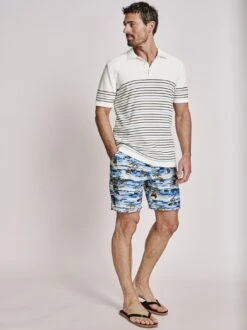 Halbstreifen-Strickpolo -Bekleidungsverkauf Geschäft EC23 6520 DF 1