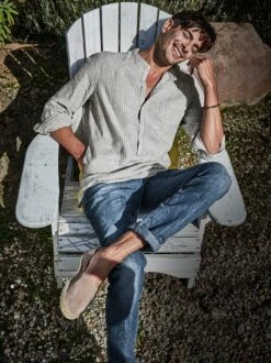 Rooftop-Leinenjeans -Bekleidungsverkauf Geschäft EC24 6141 DF