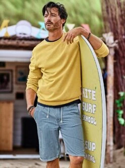 Wadenbetoner-Indigoshorts -Bekleidungsverkauf Geschäft EC24 6231 DF 1