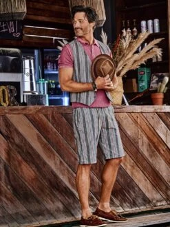 Wadenbetoner-Streifenshorts 18 Wadenbetoner-Streifenshorts -Bekleidungsverkauf Geschäft EC24 6232 DF