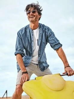 Wadenbetoner-Leinenshorts 18 Wadenbetoner-Leinenshorts -Bekleidungsverkauf Geschäft EC24 6240 DF 1