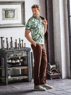 Luftstrom-Leinenanzughose -Bekleidungsverkauf Geschäft EC24 6547 DC 1